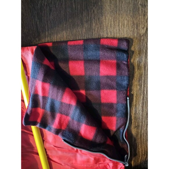 Marlboro Unlimited Vintage Red Sleeping Bag Carrying Bag Plaid Flannel Lined - Picture 8 of 8